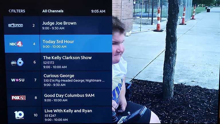 Channels on TV