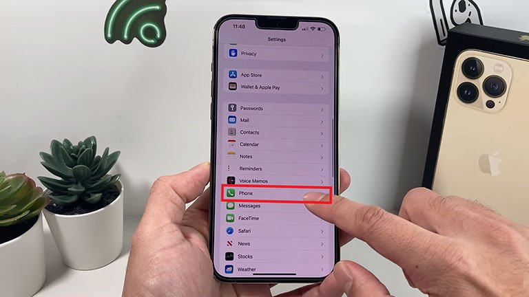 Navigate to the Phone Section