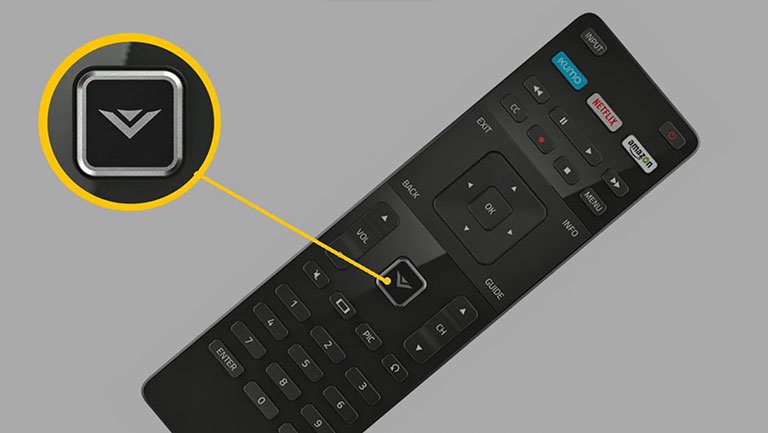Press the V Button on Your Remote